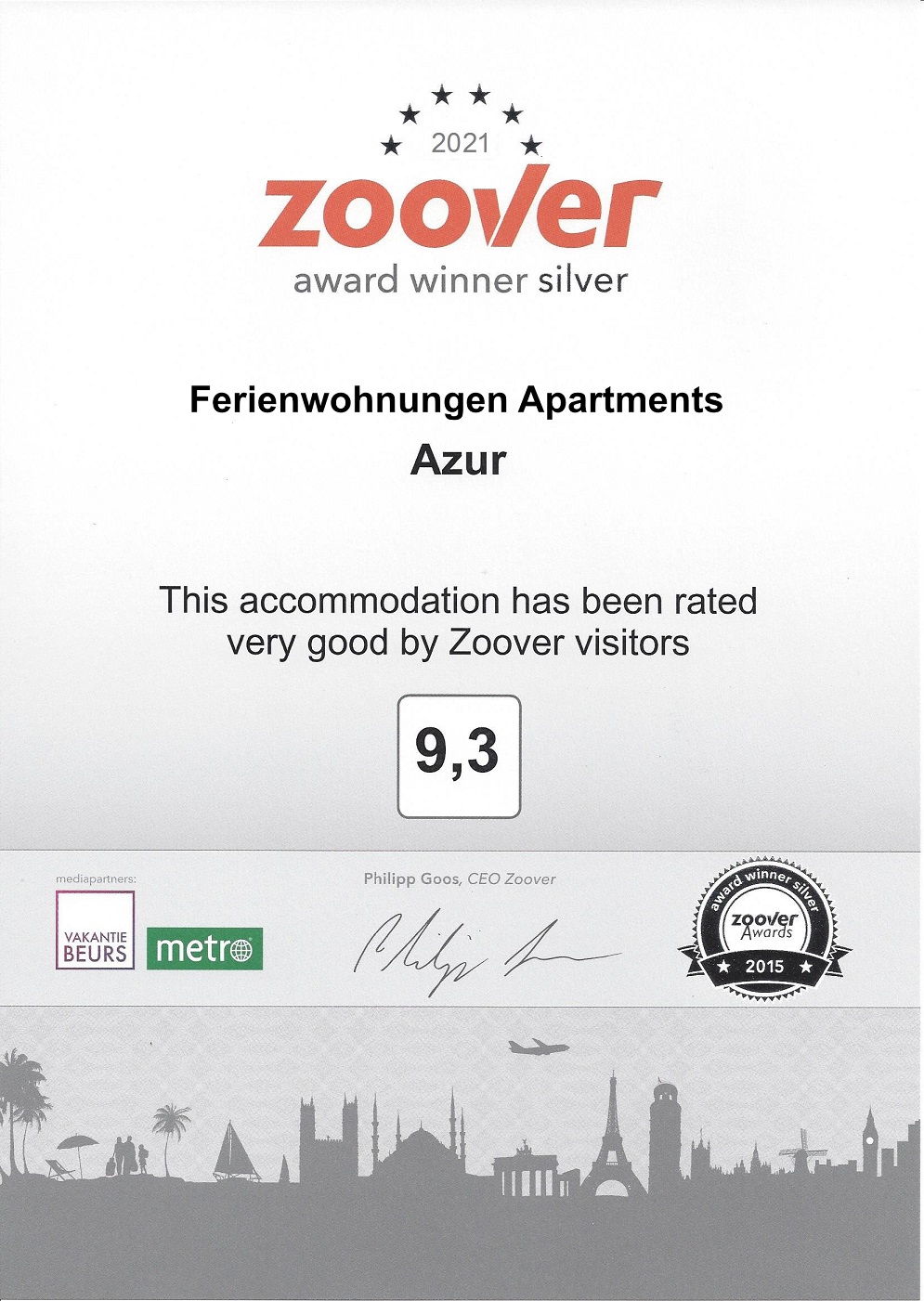 Zoover Apartments Azur 2021